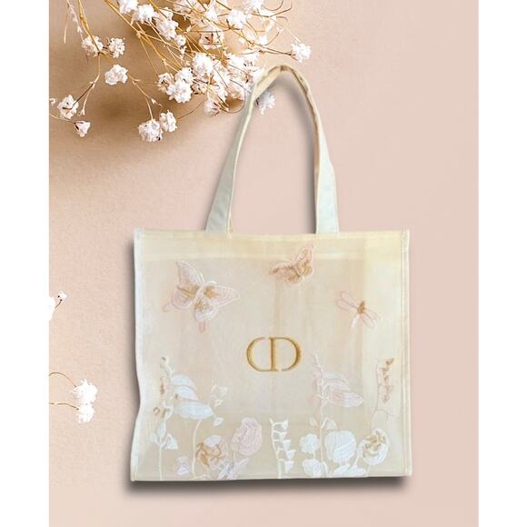 Christian Dior Beauty Butterfly Dragonfly VIP GWP Mesh Large Tote Bag - Picture 3 of 7